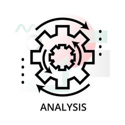 analysis concept icon on abstract background vector