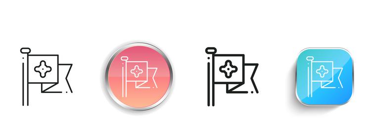 banner icon thin linear regular and button style vector image