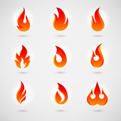 flame icons Vector Image