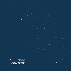 geometric abstract structure with connected line vector image