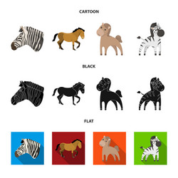 isolated object trot and running symbol set vector image