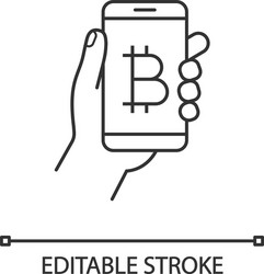 Bitcoin Wallet App Icon vector image