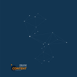 geometric abstract structure with connected line vector image