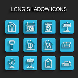 set line location key hanging sign with rent vector image