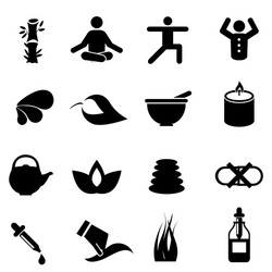Wellness & Healing Icons Vector Image