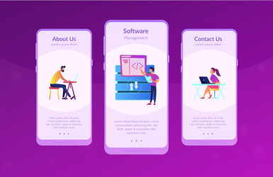 big data developer app interface template vector image