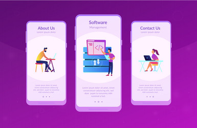 big data developer app interface template vector