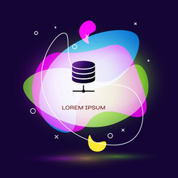 black server data web hosting icon isolated vector image