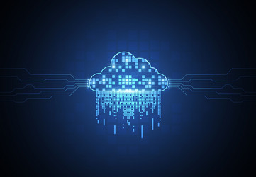cloud networking computing concept design digital vector image