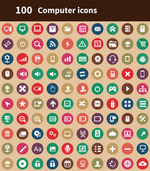 Collection of Computer Icons vector image
