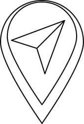 gps map pointer vector image
