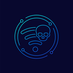 unsafe wi-fi connection icon insecure network vector image