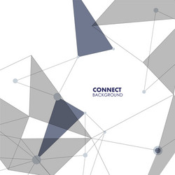 abstract polygonal with connecting dots and lines vector image