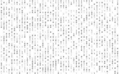 binary background falling digits on white vector