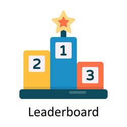 Leaderboard flat icon design vector