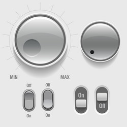 Modern Web UI Controls vector image