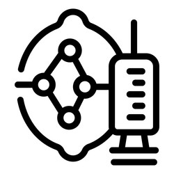 neural network receiving data from server icon vector image