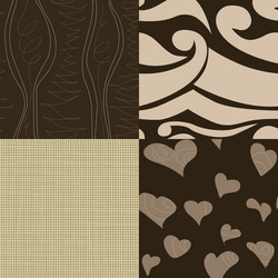 set of simple seamless patterns vector image