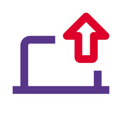 uploading files or data using the laptop vector image