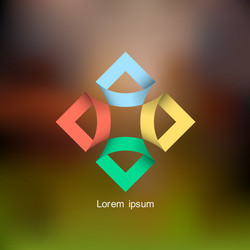 Abstract Loop Icon - Colorful Shape vector image