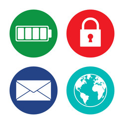 assorted app buttons icon image vector image