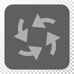 cyclone arrows rounded square button vector image