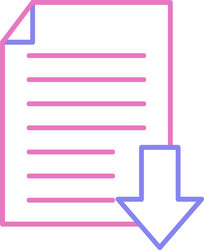 export file line two colour icon vector image