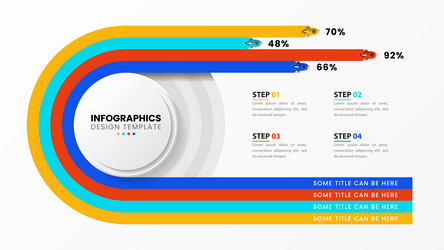 Infographic template with icons and 4 options vector