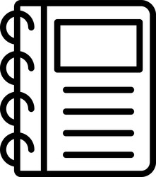 notebook linear style icon design vector image