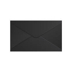 Realistic black envelope closed mockup vector