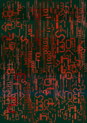 stream digital numbers and binary codes vector image