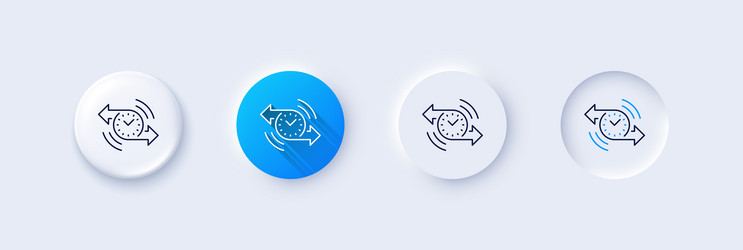 timer line icon time or clock sign icons vector image