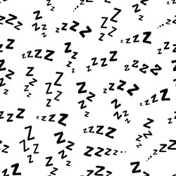 zzz zzzz doodle bed sleep snore seamless pattern vector image
