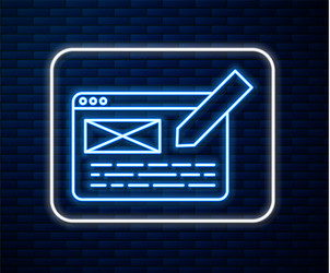 glowing neon line ui or ux design icon isolated vector image