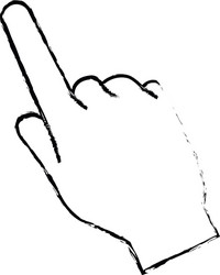 hand pointing finger cursor icon vector image
