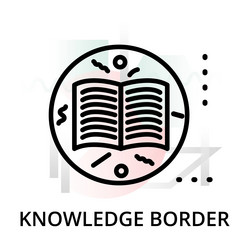 knowledge border concept icon on abstract vector