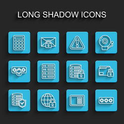 set line server with shield global lockdown vector image