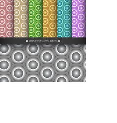 set of abstract seamless patterns vector image