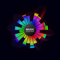 sound wave radial equalizer dynamic volume vector image