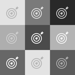 target with dart grayscale version vector image