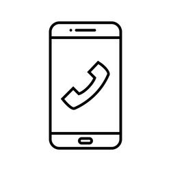 unique dial call line icon vector image