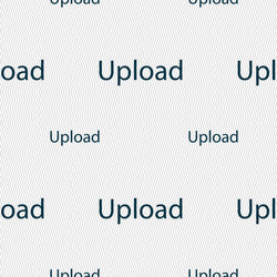 upload sign icon load symbol seamless pattern vector image