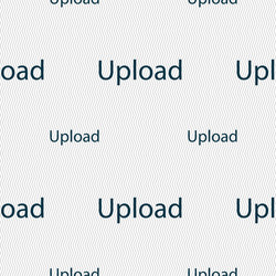 Upload sign icon load symbol seamless pattern vector