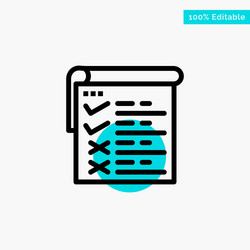checklist testing report qa turquoise highlight vector image
