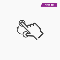 click finger zoom in and out move icon vector image