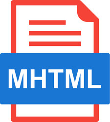 mhtml file document icon vector image