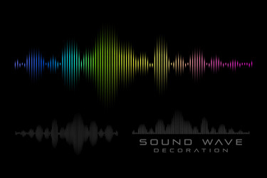 sound wave on black background vector