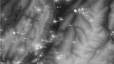 terrain big data visualization futuristic map vector image