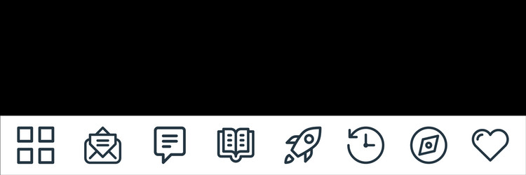 user interface line icons linear set quality vector image