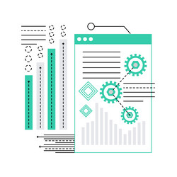 Website Analytics & Data Analysis vector image